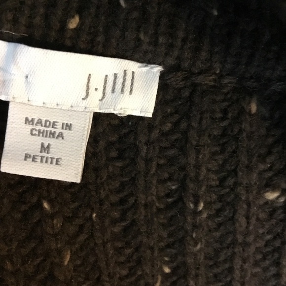 J.jill Med Petite open front heavy sweater brown - Picture 10 of 14